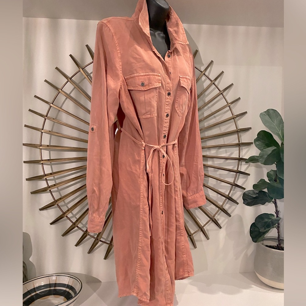 Parasuco pumpkin spice coloured tencel shirt dress